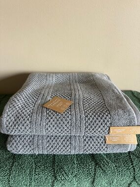 Common Thread Bamboo Bath Towels Zero Twist Set of 2 NEW!